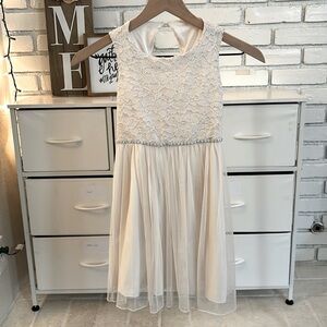 Girls Wedding Flower Girl Formal Floral Dress